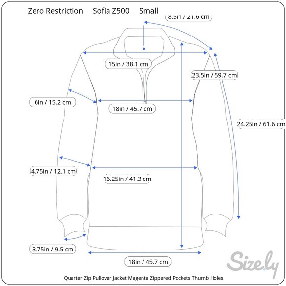 Zero Restriction Sofia Z500 Pullover Jacket Magenta Overbrook Golf Club Embr S - Picture 13 of 13